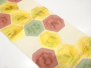 アンティーク　石畳模様織り出し袋帯（材料）